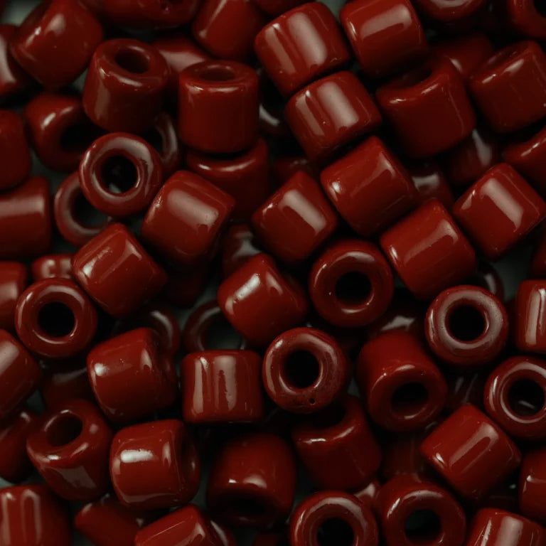 6.2mm Preciosa Glass Crow Beads Opaque Brown 25g 6/0 Pony Beads