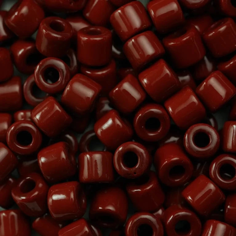 6.2mm Preciosa Glass Crow Beads Opaque Brown 25g 6/0 Pony Beads