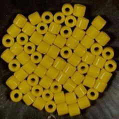6.2mm Preciosa Glass Crow Beads Opaque Light Yellow 25g 6/0 Pony Beads