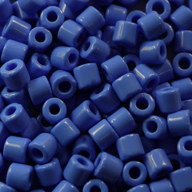 6.2mm Preciosa Glass Crow Beads Opaque Medium Blue 25g 6/0 Pony Beads