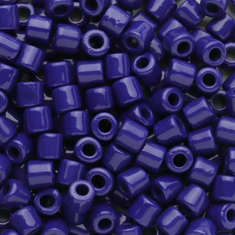 6.2mm Preciosa Glass Crow Beads Opaque Navy 25g 6/0 Pony Beads