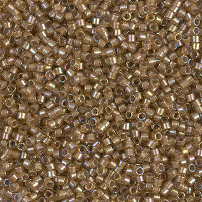 Delica 11/0 Whitelined Saffron AB (0288v) (5.2g) Miyuki Delica Beads