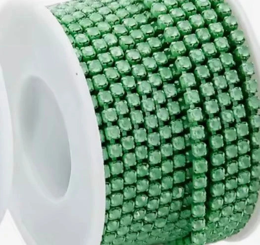 Ss6 Mocha Green (Sold in 36in) Sundaylace Creations & Bling