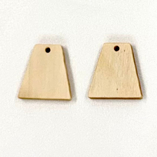 19*20mm "Paint Me" Rectangle Trapezoid Gem, sew on, Wood Gem (Sold in pair) Sundaylace Creations & Bling