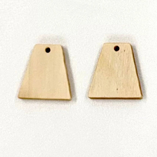 19*20mm "Paint Me" Rectangle Trapezoid Gem, sew on, Wood Gem (Sold in pair) Sundaylace Creations & Bling