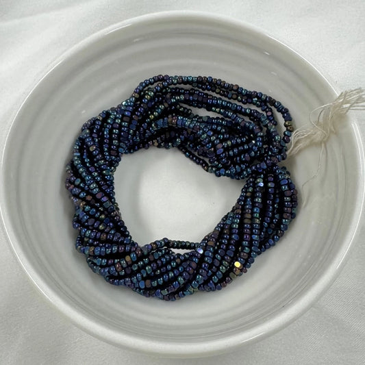 11/0 Charlotte Cut Seed Bead- Metallic Navy IRIS *10g Hank* India Sheen Charlotte Cut Seedbeads