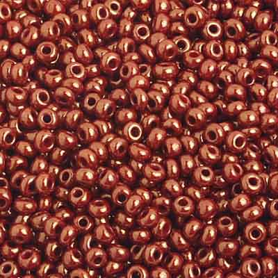 10/0 Czech Seed Bead, Opaque Light Brown Luster (22g) 10/0 Preciosa Seed Beads