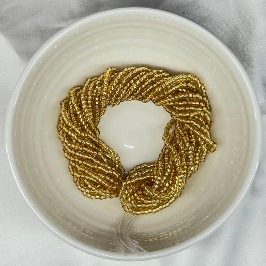11/0 Charlotte Cut *Premium Seed Bead- Gold Silver Lined *10g Hank* India Sheen Charlotte Cut Seedbeads