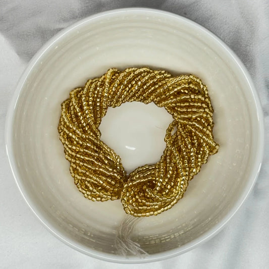11/0 Charlotte Cut *Premium Seed Bead- Gold Silver Lined *10g Hank* India Sheen Charlotte Cut Seedbeads