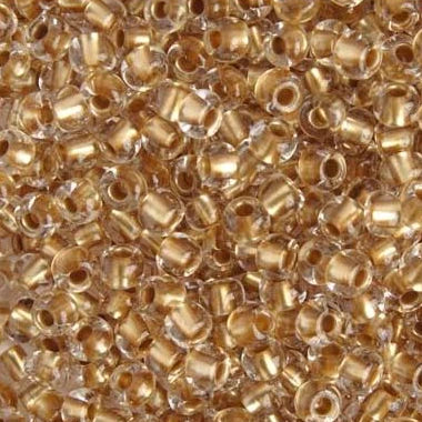 6/0 Pony Seed Beads, Crystal Gold Lined Metallic Sundaylace Creations & Bling