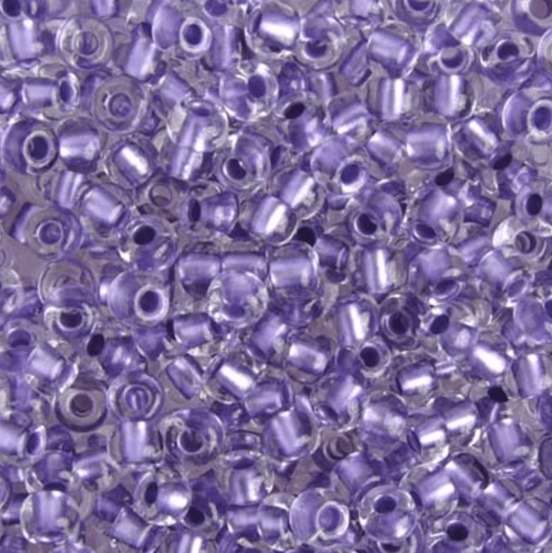 6/0 Pony Seed Beads, Purple Crystal Lined Metallic 6/0 Pony Beads