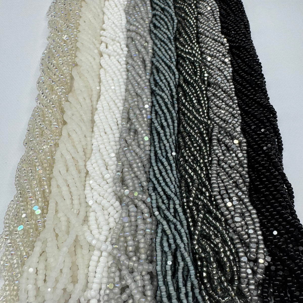 “Smoked Ash” 8 - 11/0 Charlotte Cut Sundaylace Creations & Bling