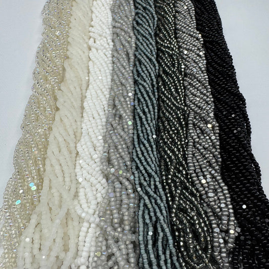 “Smoked Ash” 8 - 11/0 Charlotte Cut Sundaylace Creations & Bling