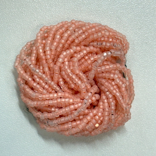 11/0 Charlotte Cut PREMIUM Seed Bead- Peach-Pink Matte Pearl Silver Lined *10g Hank* India Sheen Charlotte Cut Seedbeads