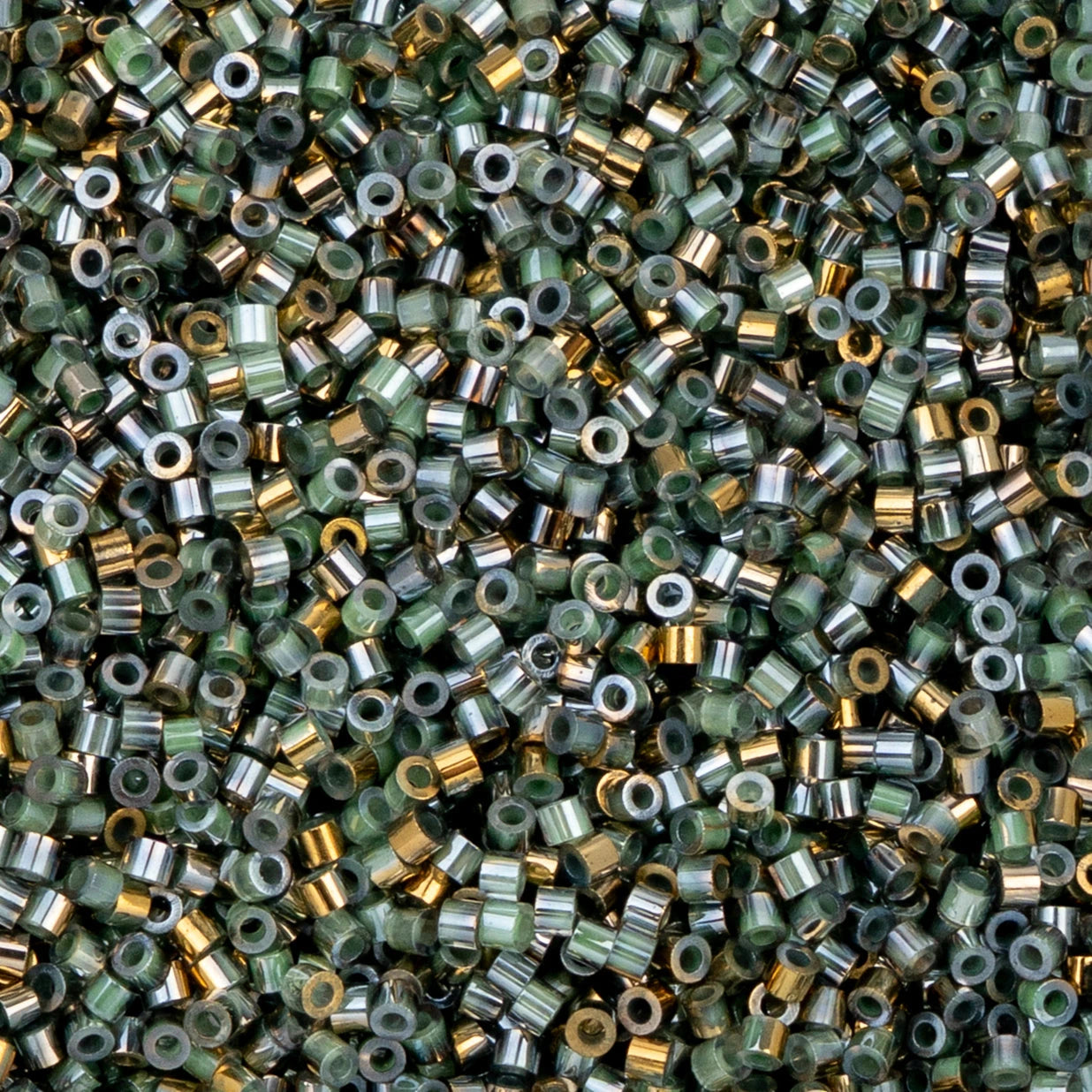 11/0 Cylin Bead – Gilded Halo Teal Caribbean 25g Bag Cylin Beads John Beads