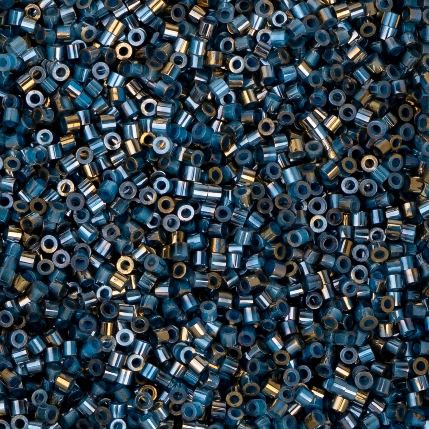 11/0 Cylin Bead – Gilded Halo Blue Flame 25g Bag Cylin Beads John Beads
