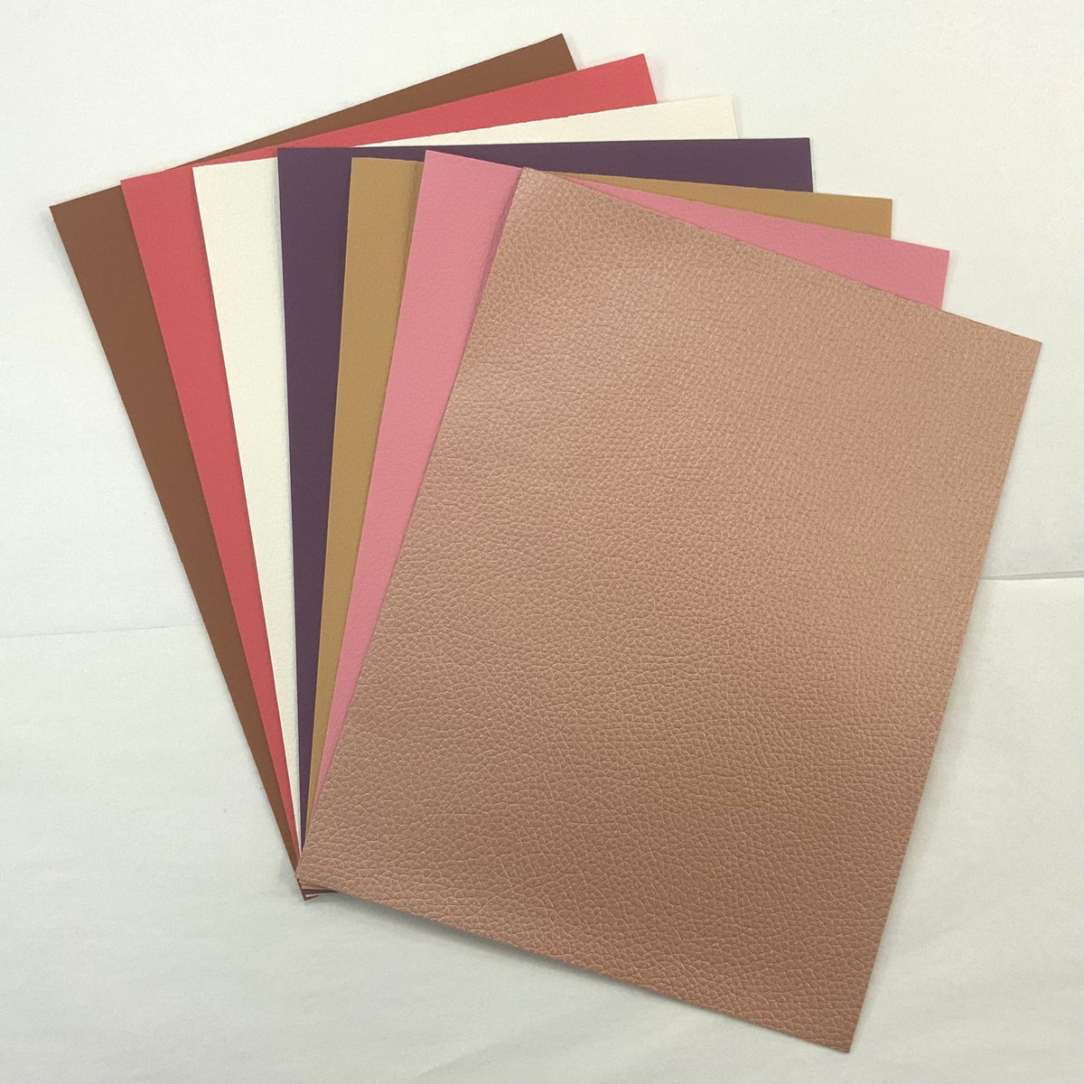 20*15cm "Valentine Vibes" 7 Sheet Set Leather Texture Finish, Leatherette Sheet, Bulk Leatherette