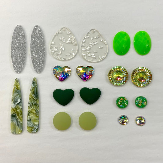 “Granny Apples” Green 10 Resin Gem Sets, Promotions Sundaylace Creations & Bling