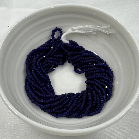 11/0 Charlotte Cut Seed Bead- Matte Royal Blue Transparent *10g Hank* India Sheen Charlotte Cut Seedbeads