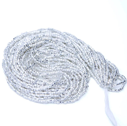 3 Cut 9/0 Beads Sterling Silver Plated (9SC813-SS) *HANK Tri-Cut Beads Preciosa
