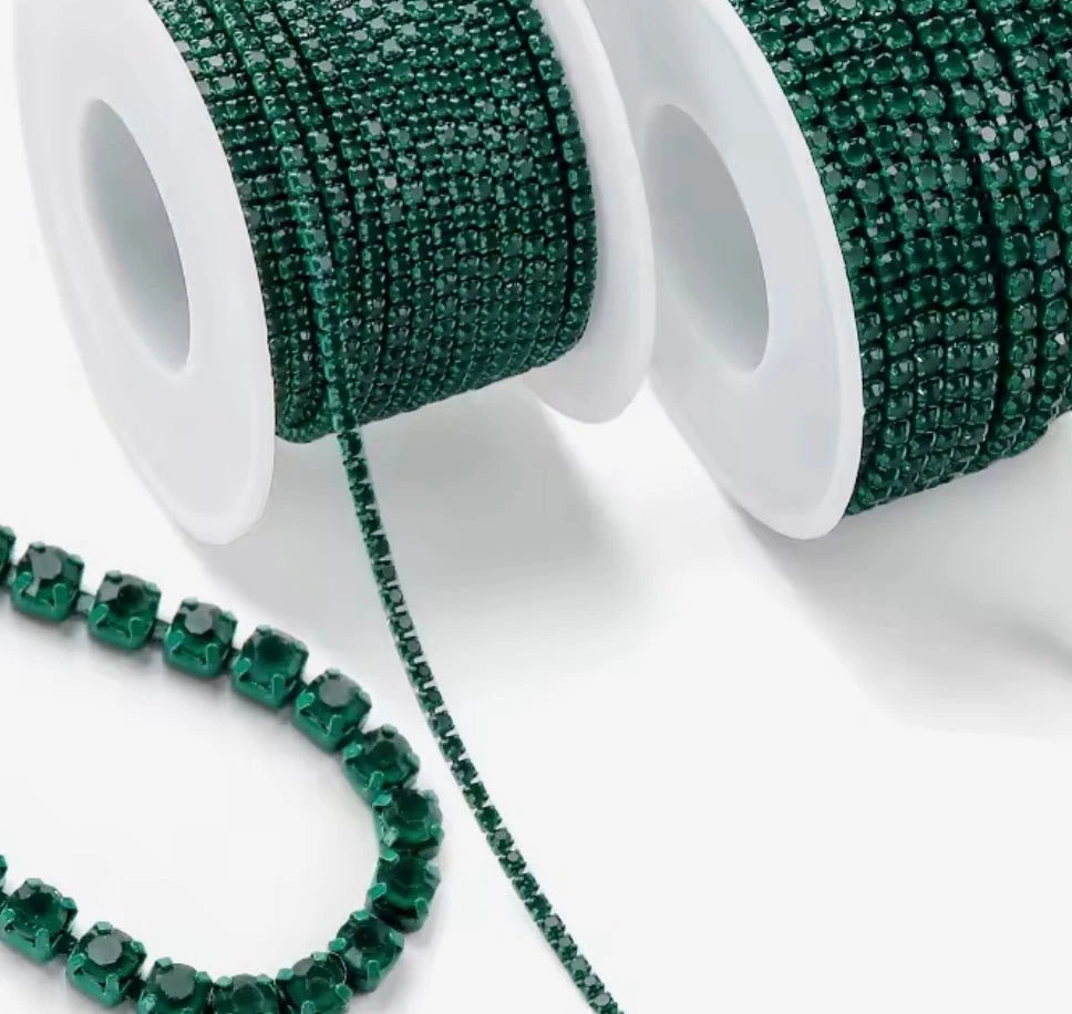 Ss6 Mocha Malachite Green (Sold In 36in) Sundaylace Creations & Bling