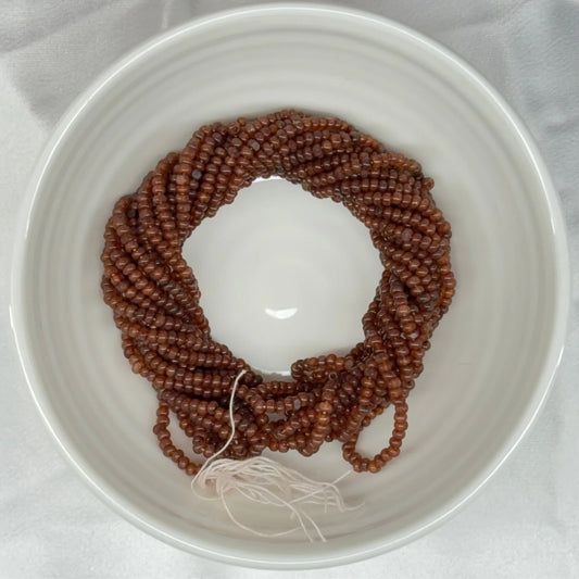 11/0 Charlotte Cut Seed Bead- Opal Brown Smoked Topaz *10g Hank* India Sheen Charlotte Cut Seedbeads