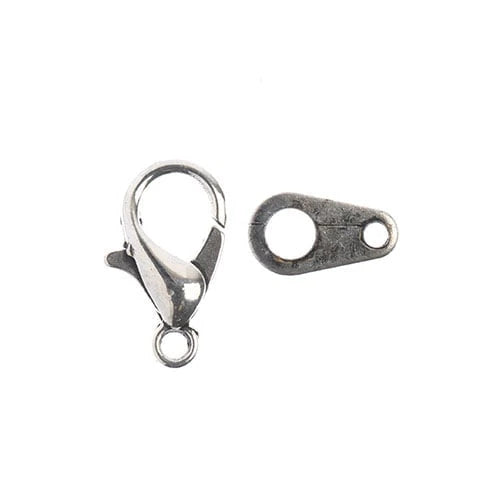Must Have Findings - Lobster Clasp Set 12mm 6pcs Antique Silver, New Beader Basics Sundaylace Creations & Bling
