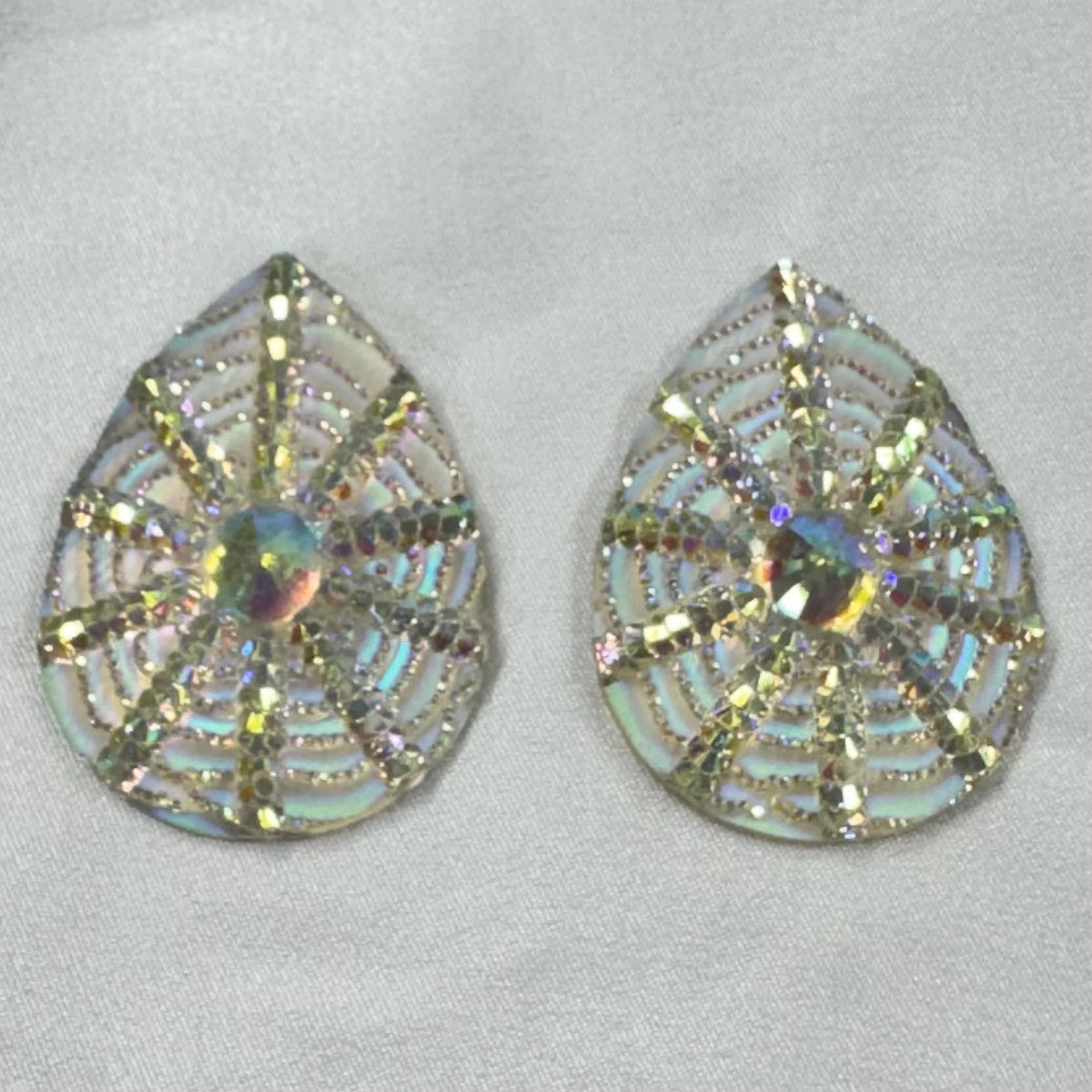 20*30mm (Clear) Sunburst AB, Sew On, Resin Gems (sold in pair) Sundaylace Creations & Bling