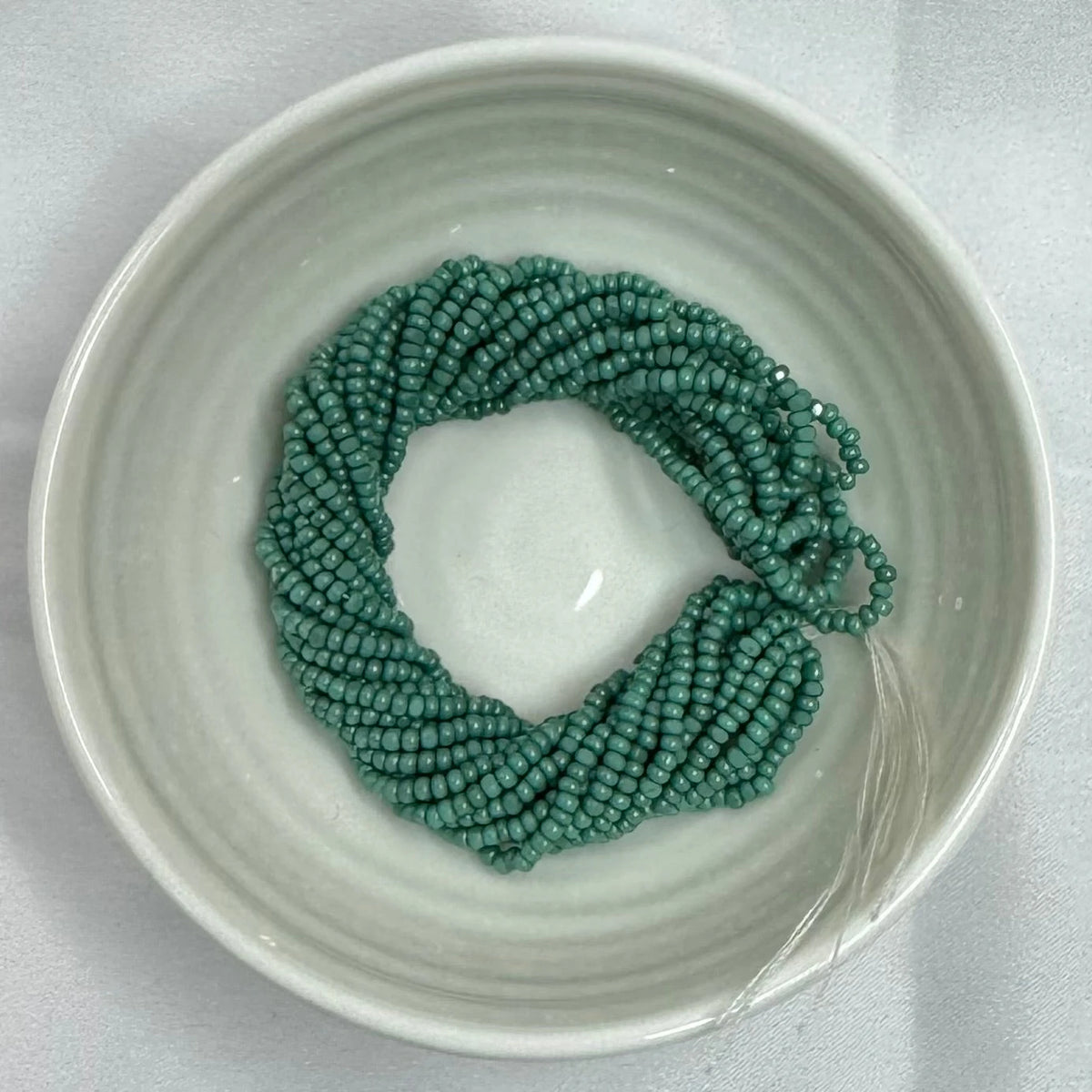 11/0 Charlotte Cut Seed Bead - Ionized Opaque Aqua Green 10g India Sheen Charlotte Cut Seedbeads