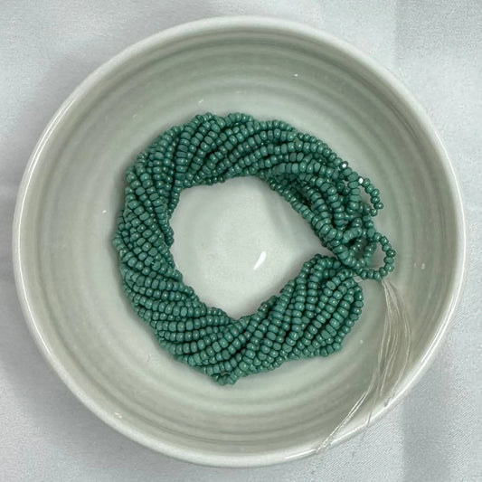 11/0 Charlotte Cut Seed Bead - Ionized Opaque Aqua Green 10g India Sheen Charlotte Cut Seedbeads