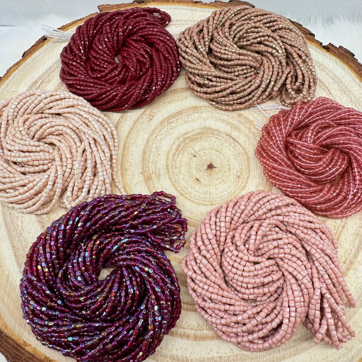 “Rosemary” 6 Hanks x 3 Cut 9/0 Beads Set, Bundle Promotions 3-cut Beads