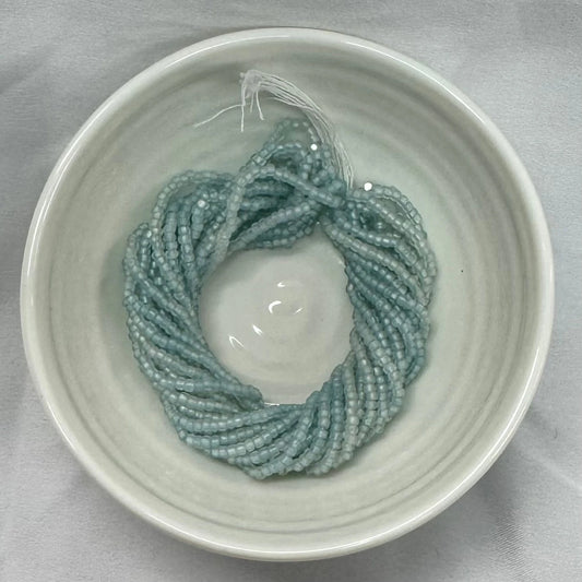 11/0 Charlotte Cut Seed Bead- Opal Pearl Silver Lined Baby Blue *10g* India Sheen Charlotte Cut Seedbeads