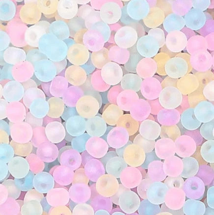 8/0 Japanese Seedbeads, Frosted Matte Pastel Mix 10g 11/0 TOHO Seed Beads