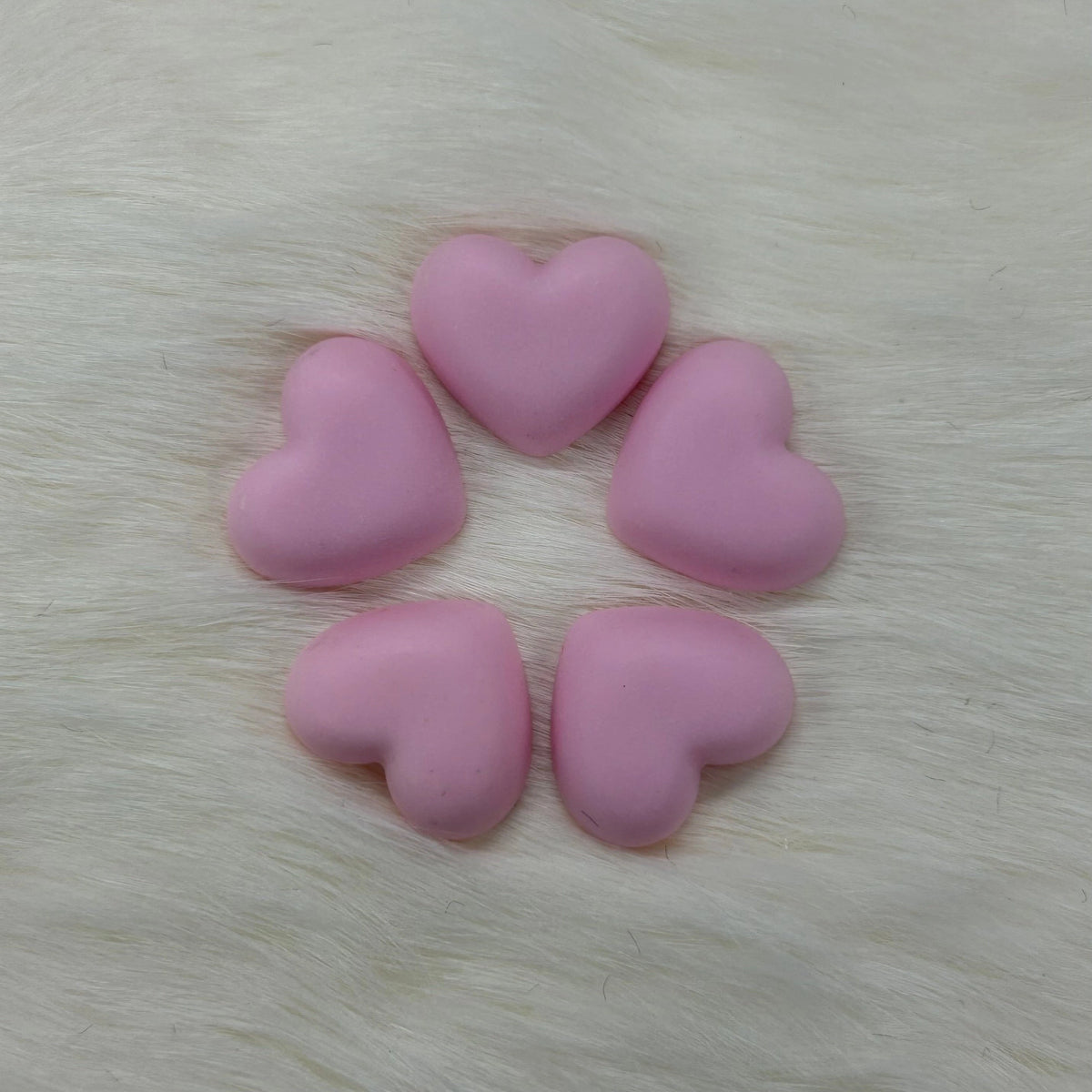 18mm Matte Hearts, Glue on, Resin Gems (Sold in Pair) Resin Gems