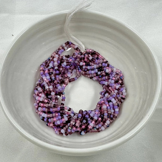 11/0 Charlotte Cut Seed Bead - "Sundaylace" Lilac Purple Pink Mix India Sheen Charlotte Cut Seedbeads