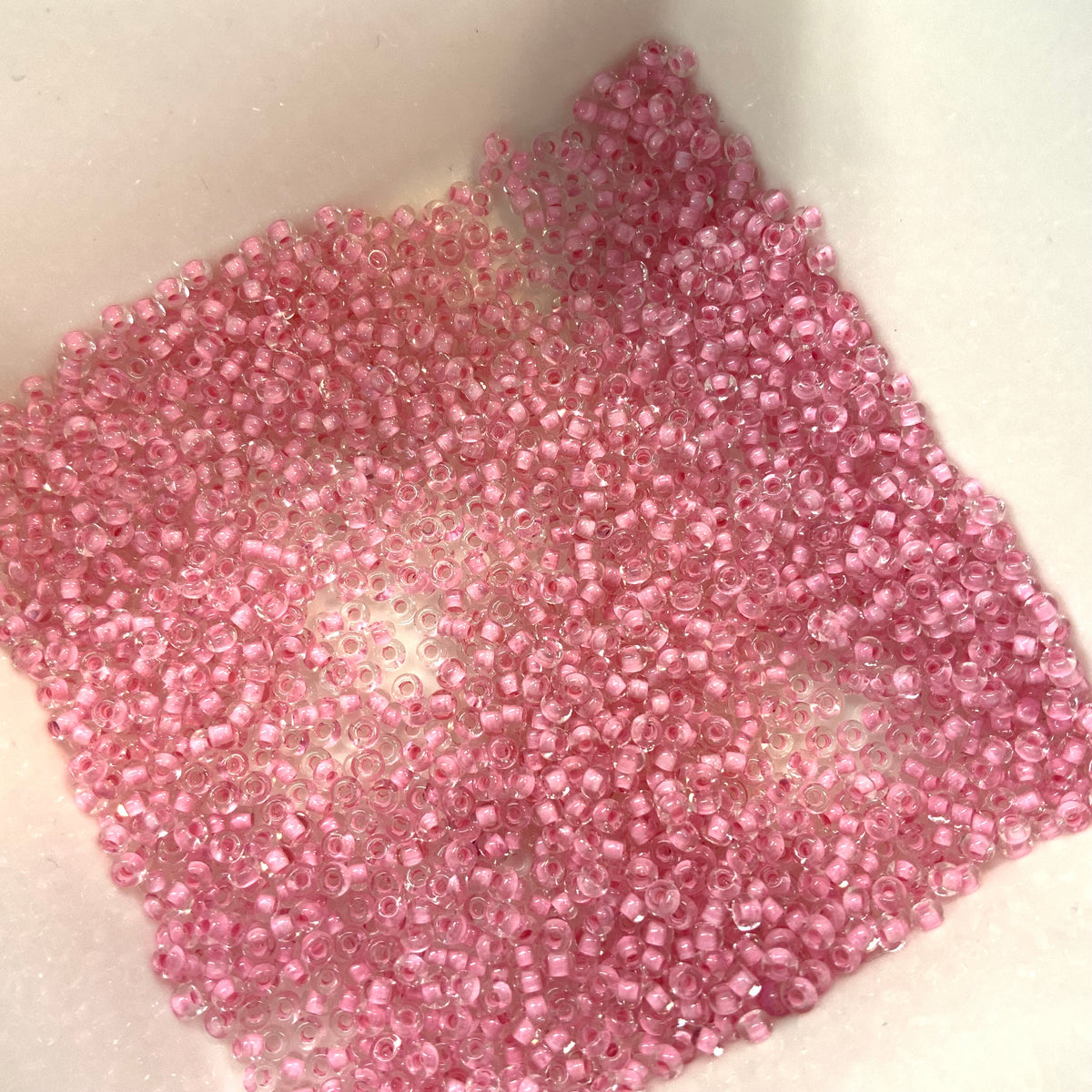 10/0 Pink Colour lined Terra, Preciosa Seed Beads 10/0 Preciosa Seed Beads