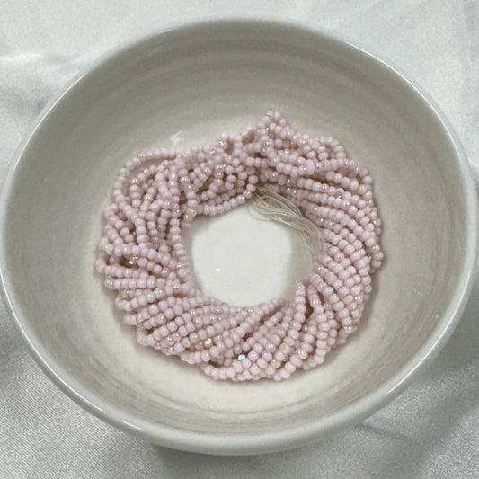 11/0 Charlotte Cut *Premium Seed Bead- Patina Opaque Petal Pink Aurore Boreale *10g Hank* India Sheen Charlotte Cut Seedbeads