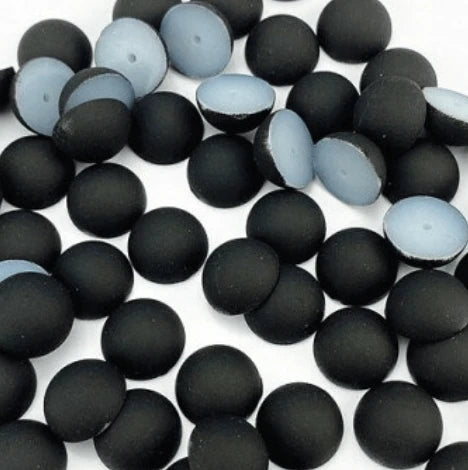 8mm Black Matte Pearl Mini Rivoli