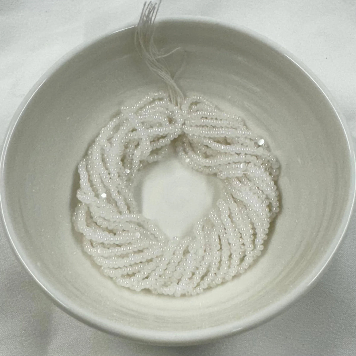 11/0 Charlotte Cut Seed Bead- Alabaster White *10g Hank* India Sheen Charlotte Cut Seedbeads