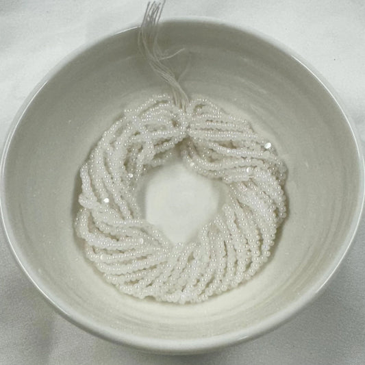 11/0 Charlotte Cut Seed Bead- Alabaster White *10g Hank* India Sheen Charlotte Cut Seedbeads
