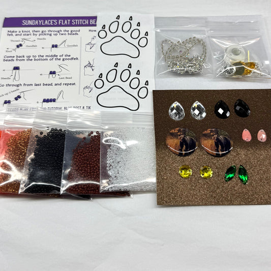 "Muin" Bear Themed New Beader Starter Kit Set, Custom Cab, Promotions Sundaylace Creations & Bling
