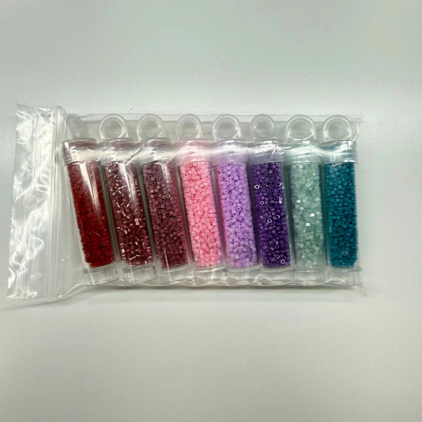 "Love Birds" Try Me Set, 8 x (5g) 11/0 Cylin Beads, Promotions Cylin Bead 11/0