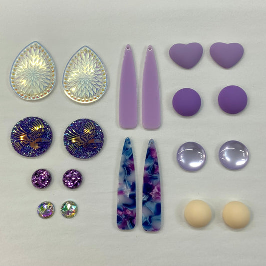 “Melted Grapes” Purple 10 Resin Gem Sets, Promotions Sundaylace Creations & Bling