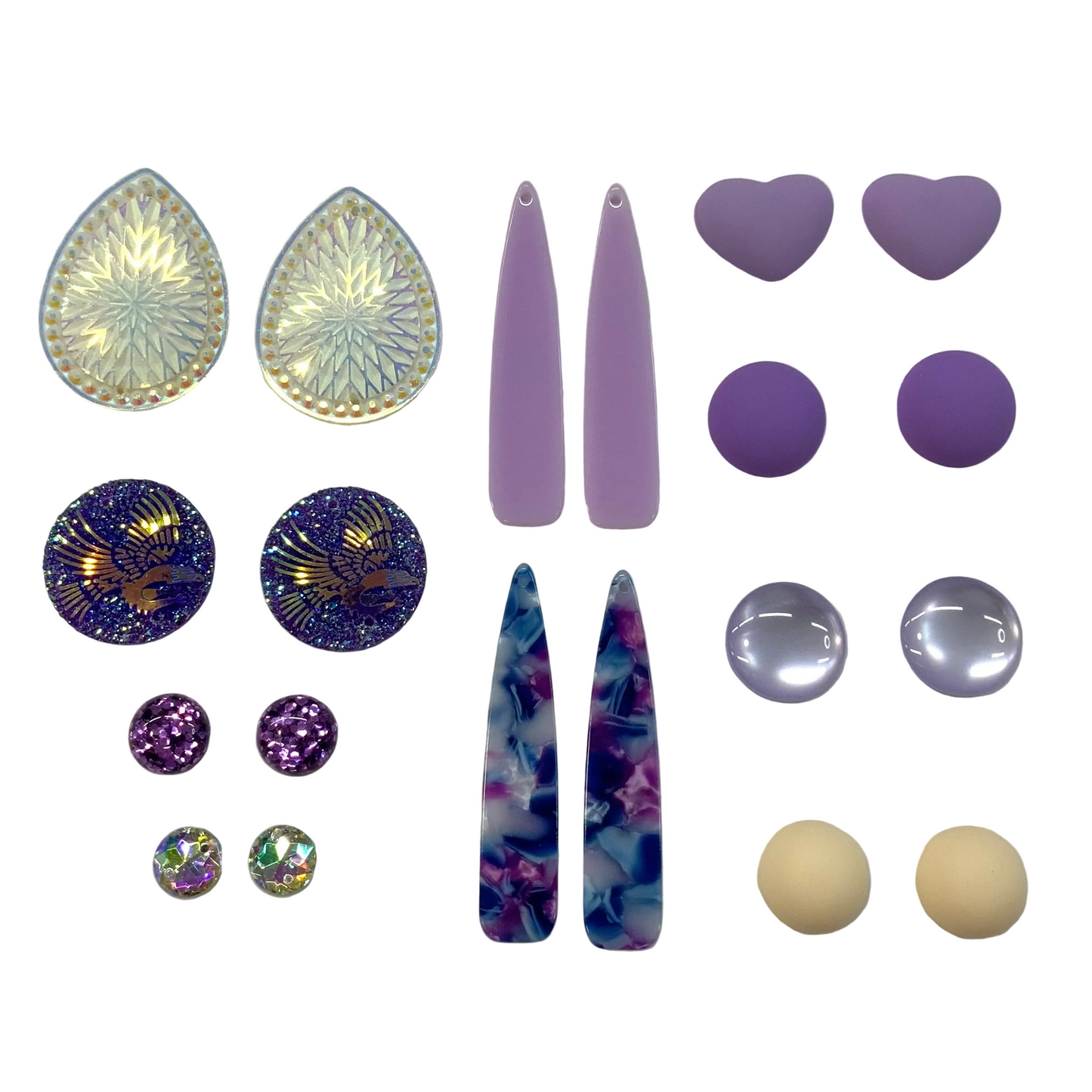 “Melted Grapes” Purple 10 Resin Gem Sets, Promotions Sundaylace Creations & Bling