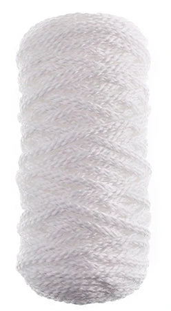 Braided Macrame Cord 4mm 70yrds, White, Lanyard Basics Sundaylace Creations & Bling