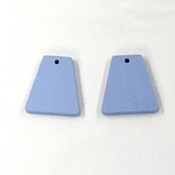19*20mm "Paint Me" Rectangle Trapezoid Gem, sew on, Wood Gem (Sold in pair) Sundaylace Creations & Bling