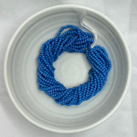 11/0 Charlotte Cut Seed Bead- Opaque Dark Medium Blue *10g Hank* India Sheen Charlotte Cut Seedbeads