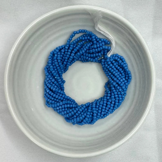 11/0 Charlotte Cut Seed Bead- Opaque Dark Medium Blue *10g Hank* India Sheen Charlotte Cut Seedbeads