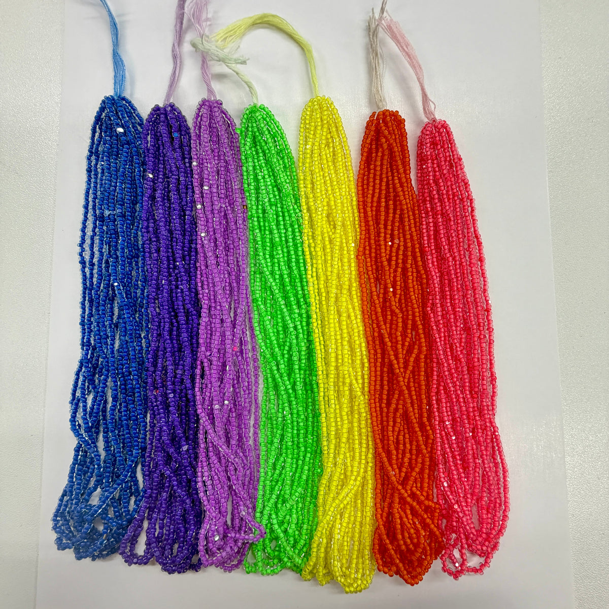 "Deluxe Neon Set" 7 x 11/0 Charlotte Cut Seed Beads Set, Promotions India Sheen Charlotte Cut Seedbeads
