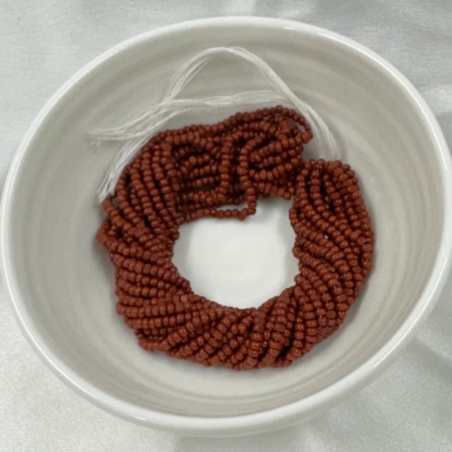 11/0 Charlotte Cut Seed Bead- Opaque Medium Brown *10g Hank* India Sheen Charlotte Cut Seedbeads